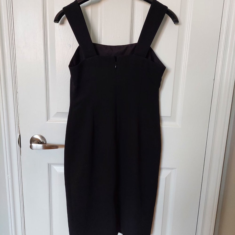 Laura Sheath Dress with Baby Pink Ribbon Detail Size 4-6/S Black/Pink - Picture 3 of 8